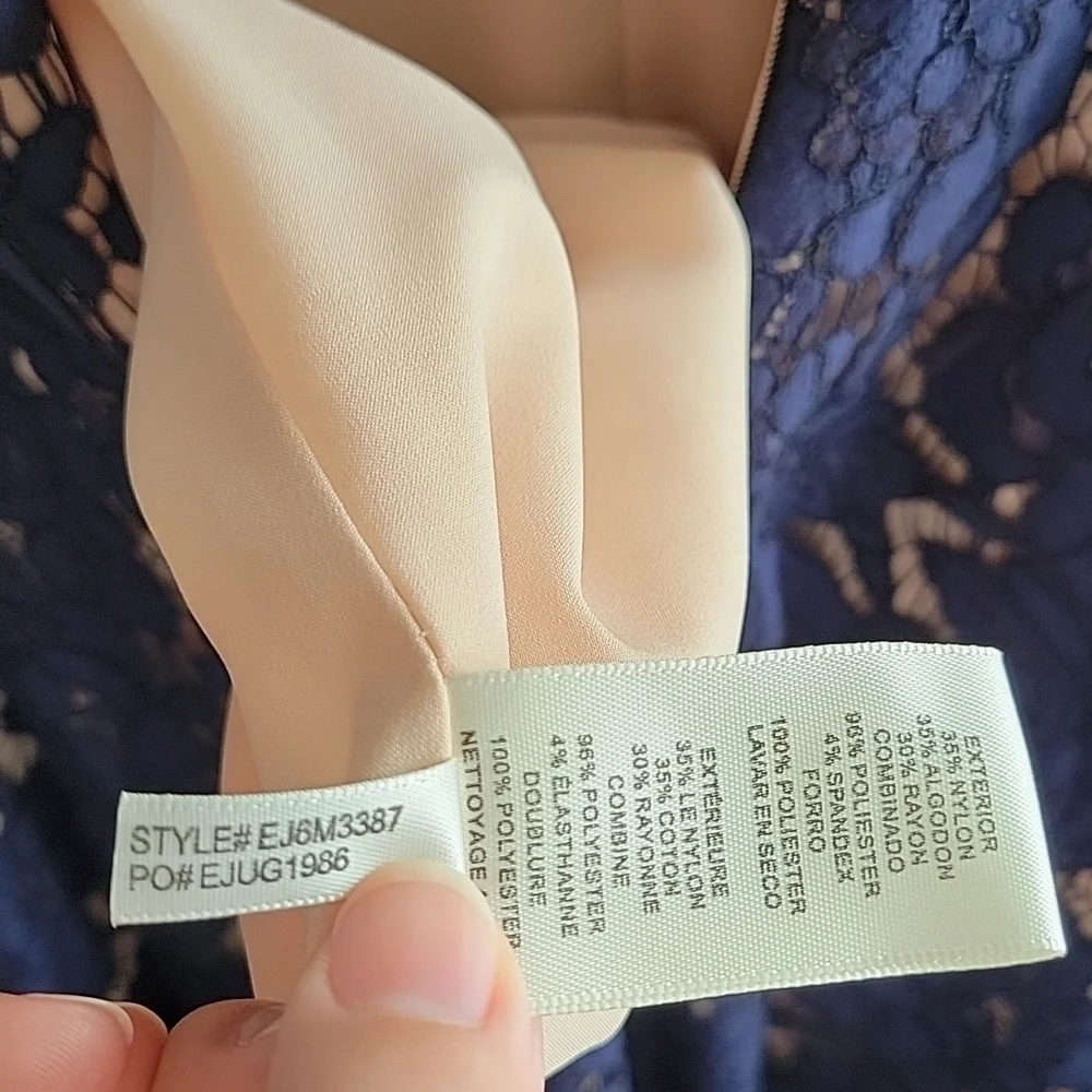 Eliza J Fit and Flare Dress in Navy - Picture 10 of 11